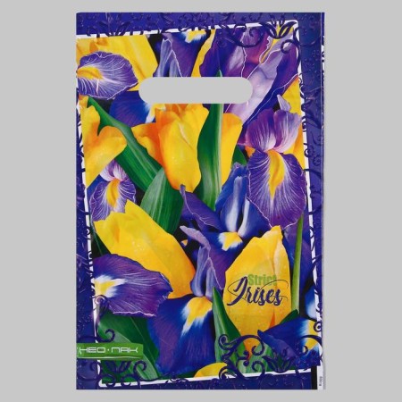 Package "Strict Iris", polyethylene with a cut pen, 20x30 cm, 30 μm