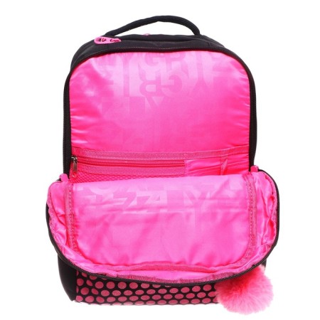 Youth backpack 40 x 28 x 16 cm, Grizzly, ergonomic back, laptop compartment, black/pink-10
