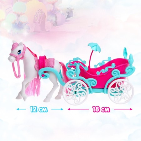 Carriage with a horse and a Lyna doll, mix-2