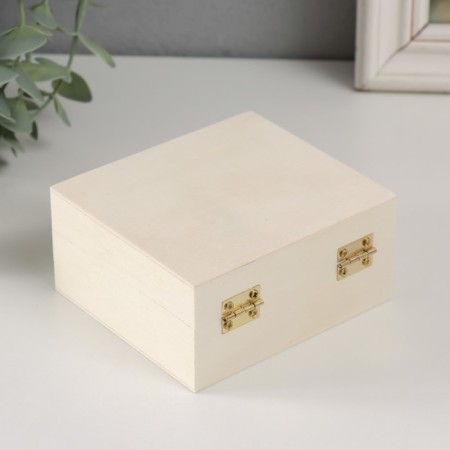 Casket wood under the painting "rectangular" without a lock 10x9x5 cm-2