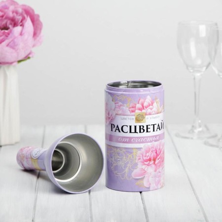 Tin box in the form of a bottle of champagne "Blave"-1
