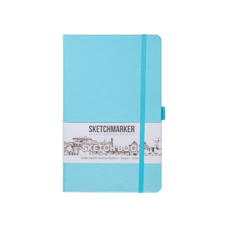 Sketchmarker sketchbook, 130 x 210 mm, 80 sheets, solid boumvinyl cover, white, block 140 g/m2-1