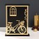 Keywater tree "Bicycle with a basket with colors" black, mirror 6x22.3x29.5 cm