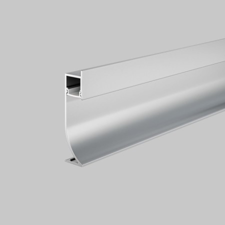 Aluminum profile plinth with backlight LED Strip Alm-5314-S-2M, 200x5.3x1.38 cm, silver color-1