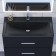 Sink uperwood Foster Quartz 80 cm, quartz, black matte, space
