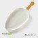 Porcelain dish for serving with bamboo handle Bellatenero, 36.5 × 16 × 2 cm, white color