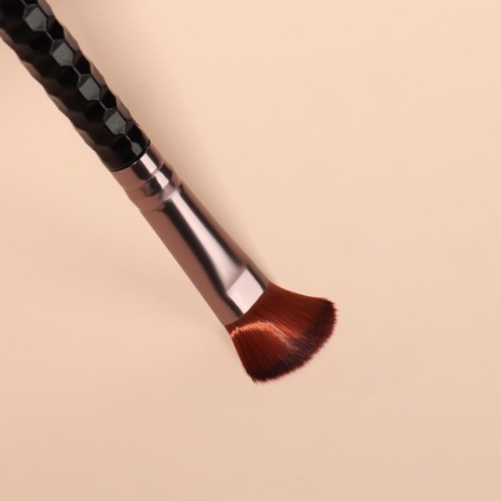 A set of makeup brushes, 5 objects, black/pink gold color-7