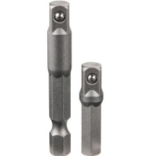 Адаптеры KWB для торцевых головок, 1/4"х30/50 мм, сталь CrV