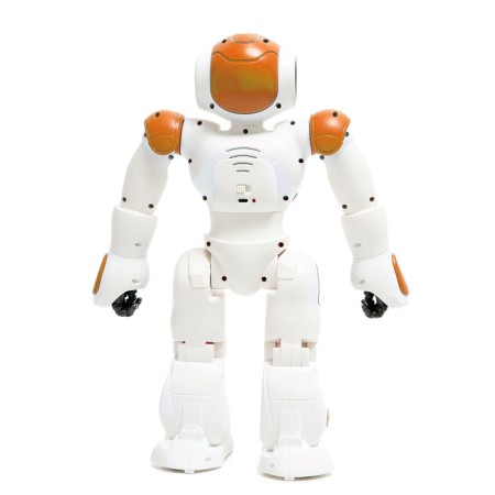 Hunter robot, radio -controlled, light and sound effects, works on the battery, color orange color-2