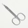 Scissors are manicure, for cuticles, bent, narrow, 8.5 cm, silver color