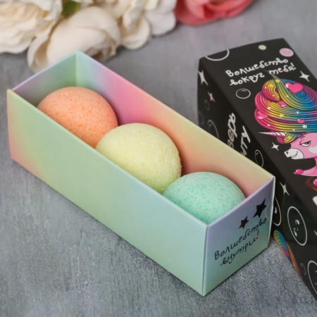 Gift set of cosmetics "Magic around you", bathtub bombs, 3 x 40 g, Beauty Fooch-2