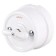 Single-valve switch WL18-01-03, white color, retro