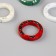 Carabine metal, plastic "Ring with rhinestones" set 4 pcs 2.5x2.5 cm