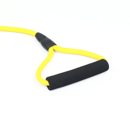 Round "Tone" leash, with a soft handle made of paralon, 120 x 0.8 cm, yellow-2