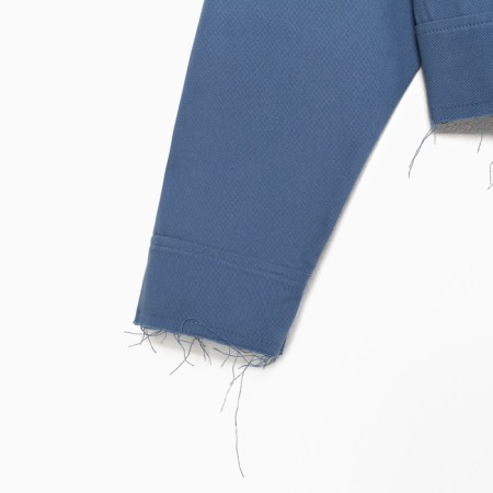 Women's shirt shortened with cuts Mist: Denim R.48, Blue-9