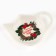 New Year! New Year's ceramic stand for a tea bag "Happiness", 6.5 x 6.8 cm, white color