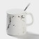 Ceramic mug with a spoon "White Marble", 350 ml, white color