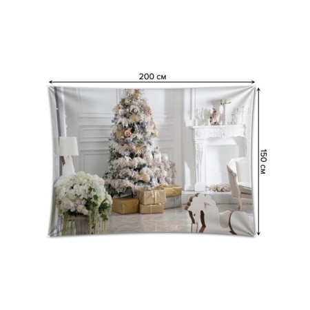 Decorative panel with photo printing "Atmosphere of Christmas", horizontal, size 150x200 cm-1