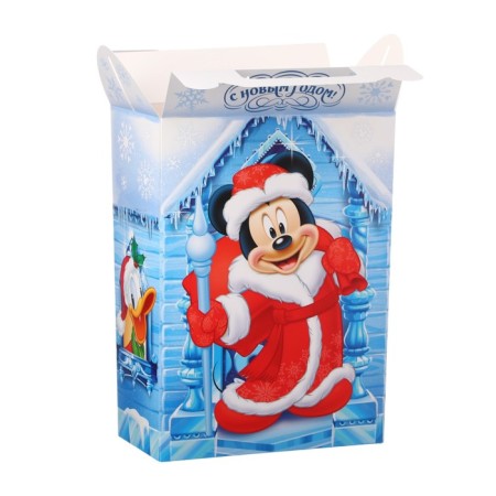 Folding box, New Year's "Happy New Year", 20 x 33 x 10 cm, Mickey Mouse and his friends-1