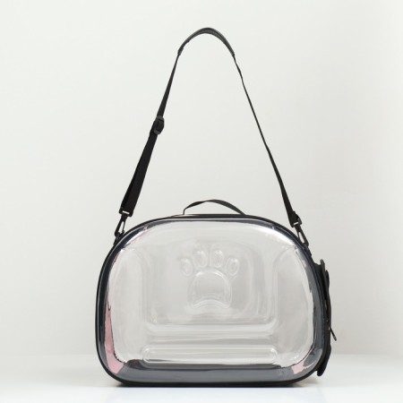 Carriage for animals is transparent, 42*32*28 cm, pink-4