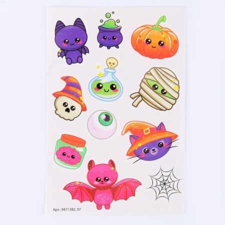 Set for creativity "Halloween: Cuties", 2 subjects: tattoo, rim, tattoo mix-3