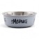 Bowl with silicone base "meow", gray, 300 ml