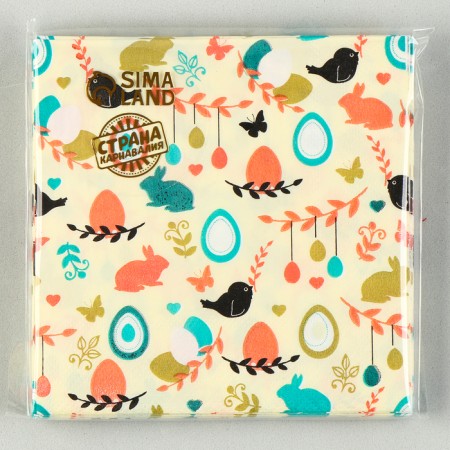 Paper napkins "Easter" 25x25 cm, set 20 pcs.-3