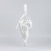 Carriage - hexagon for flowers "Contour flowers", white, 15 x 35 x 15 cm