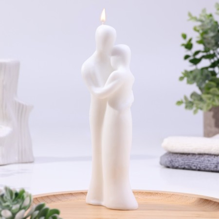 Figure candle "Love couple", 15x5 cm, white-1