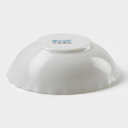 Salad "diva", 1 l, d = 20 cm, glass ceramic, white color-2