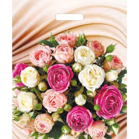 Package "Dried Bouquet", plastic, with a cut pen, 38 x 45 cm, 60 μm