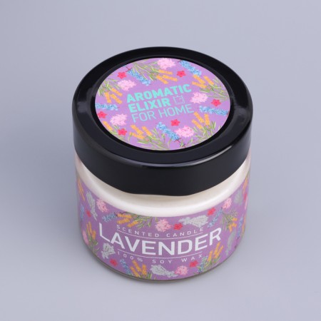 Aromatic candle in the Bank "Lavender and Sage", owl wax, 80 g-8