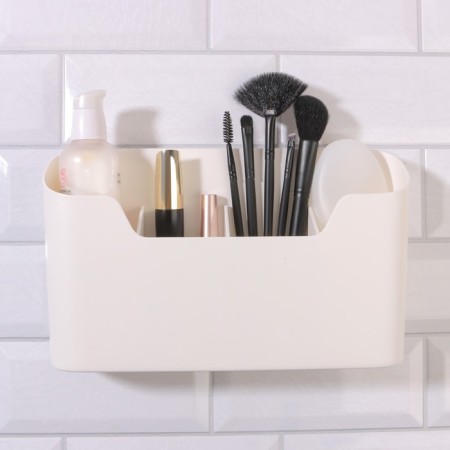 Organizer for storage "Tenderness", hinged, 4 sections, with an adhesive base, 26.8 × 16.2 cm, white color-4