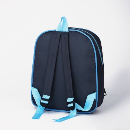 Children's backpack on a zipper, 1 outer pocket, insert mix, blue color-6