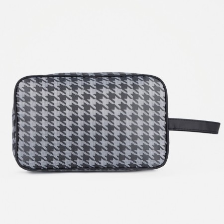 Lightning cosmetic bag, external pocket, gray color-1