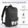 Young backpack from textiles on lightning, waterproof, 4 pockets, color gray color