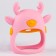 Teether for teeth "deer", silicone, pink color