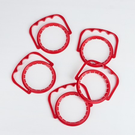 Handle for glass jars, d = 82 mm, red color-2