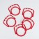 Handle for glass jars, d = 82 mm, red color