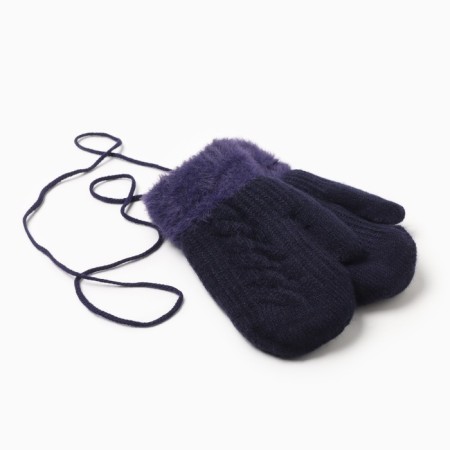 Baby mittens minku, purple color 18 cm