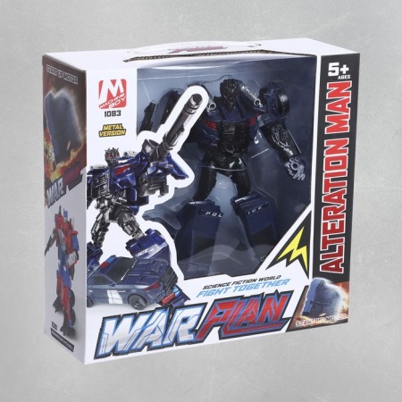 Police robot, transforms, with metal elements-3