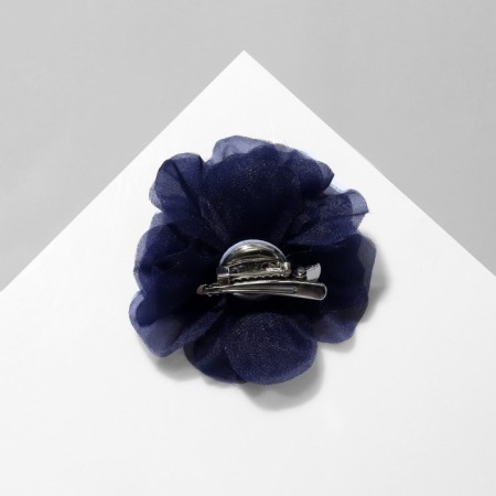 Brooch-stroke textile "flower" cloves, blue color-2