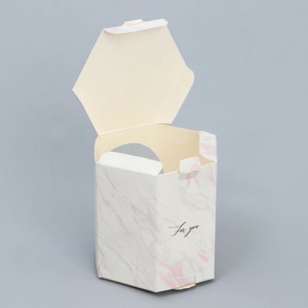 Bonbonniere box, gift packaging, “marble”, 8 x 7.5 x 6 cm-4