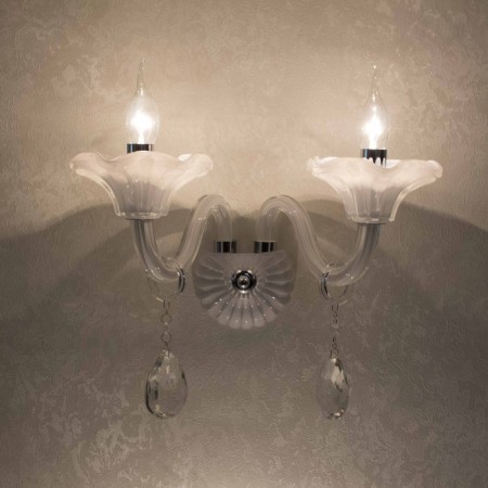 Bra “Irida”, 2x60W E14, white 19x29.5x35.5 cm-3