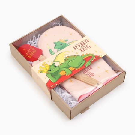 Set of Gift Dolyana "Beautiful Life": mittens-output, silicone blade-6