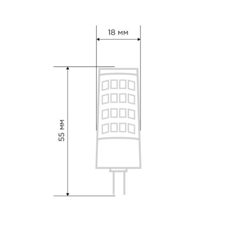 LED Capsular type JD-Corn G4 230V 5.5W 2700K Warm light (polycarbonate) Rexant-1