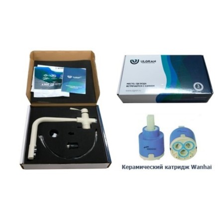 Mixer for the kitchen Ulgran Quartz UQ-016, with a crane for drinking water, color 04 platinum-1