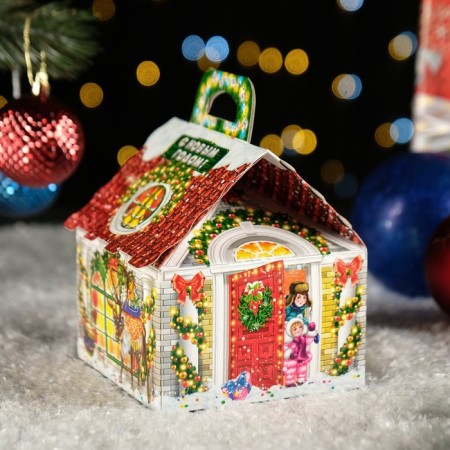 Gift box "Small house" Santa ", 12 x 12 x 16.8 cm-3
