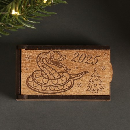 New Year's box "Snake and Christmas tree" 7x4x2 cm-4