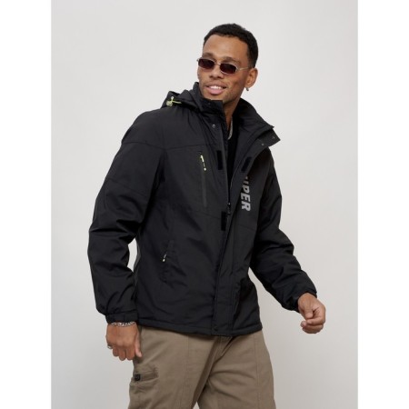 Sports male jacket, size 50, black color-7